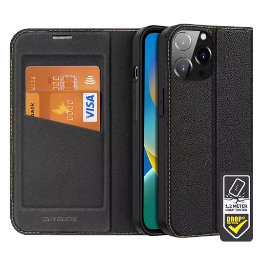 Dux Ducis - Skin X Wallet for iPhone 14 Pro Max - Black