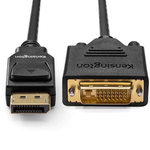 Kensington DisplayPort 1.1 (M) to DVI-D (M) passive unidirectional cable, 1.8m (6ft)