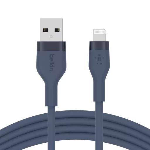 Belkin Cbl Siicone USB-A LTG 2M bleu Blue