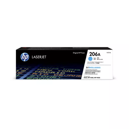 HP 206A (W2111A) Cyan Original LaserJet Toner Cartridge (1250 Yield)