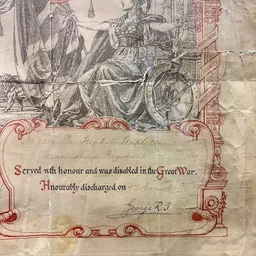 Original WW1 Discharge Certificate in Frame 2.jpg