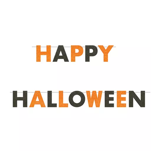 Happy Halloween Glitter Banner