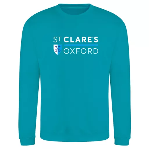 StClaresOxford_LeisureSweatshirt_LagoonBlue_Front.png