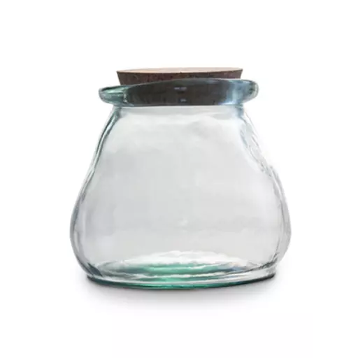 1.5 Litre Recycled Glass Jar with Cork Lid