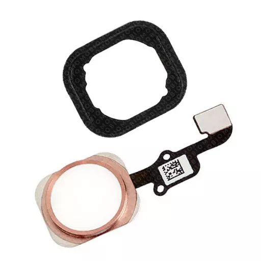 Home Button with Flex Cable & Adhesive (Rose Gold) (CERTIFIED) - For iPhone 6S / 6S Plus