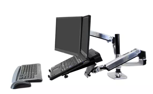 Ergotron LX Series Dual Stacking Arm 61 cm (24") Silver Desk