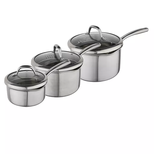 Tri-Ply 3 Piece Saucepan Set