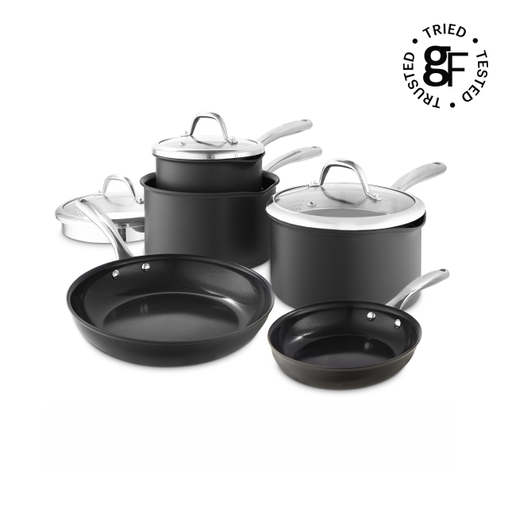 Good Food Hard Anodised 5 Piece Cookware Set Grey from Tower Housewares