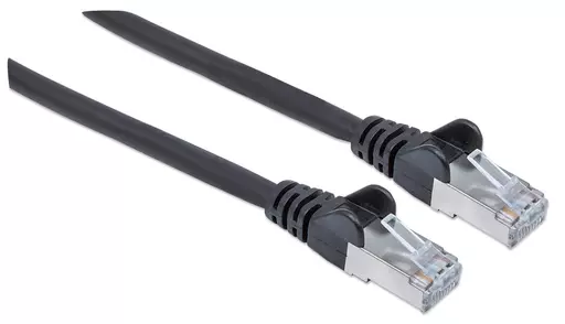 Intellinet Network Patch Cable, Cat6, 5m, Black, Copper, S/FTP, LSOH / LSZH, PVC, RJ45, Gold Plated Contacts, Snagless, Booted, Lifetime Warranty, Polybag