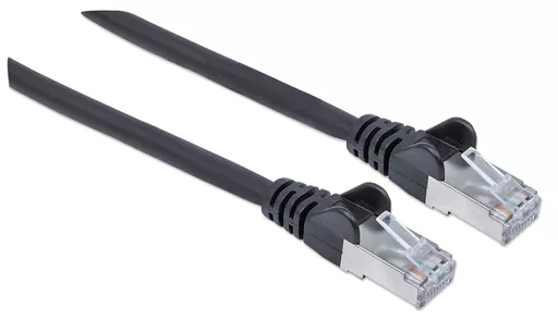 Intellinet Network Patch Cable, Cat6, 5m, Black, Copper, S/FTP, LSOH / LSZH, PVC, RJ45, Gold Plated Contacts, Snagless, Booted, Lifetime Warranty, Polybag