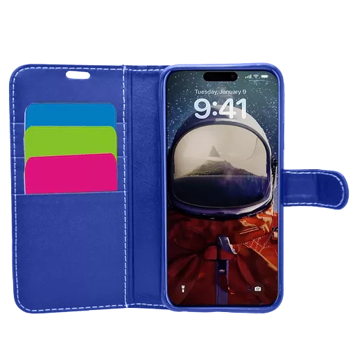 Wallet for iPhone 16 Pro Max - Blue