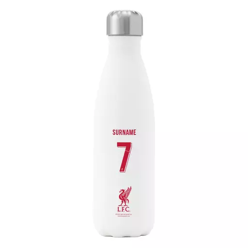 Liverpool FC Back of Shirt Insulated Water Bottle - White