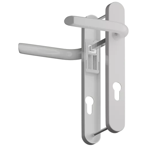 ASEC Evo Sprung Lever/Lever Multipoint Door Handles 117mm PZ 267mm Backplate 237mm Fixings To Suit Millenco