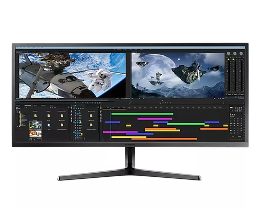 Samsung S34J550W 86.4 cm (34") 3440 x 1440 pixels UltraWide Quad HD LED Blue, Grey