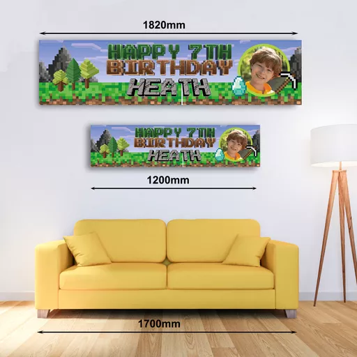 Personalised Banner - Mine Game Banner