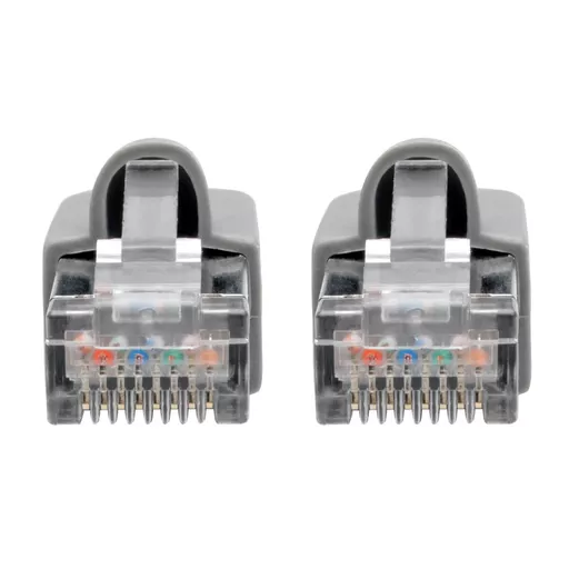 Tripp Lite N262-015-GY Cat6a 10G Snagless Shielded STP Ethernet Cable (RJ45 M/M), PoE, Gray, 15 ft. (4.57 m)