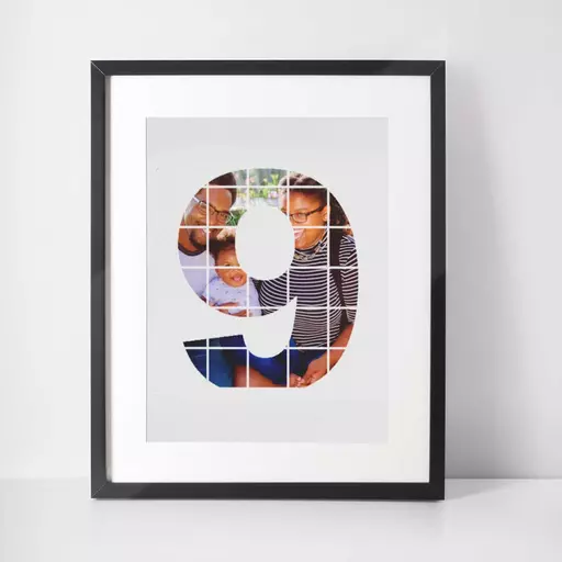 Personalised Photo Wall Art - 9 Years