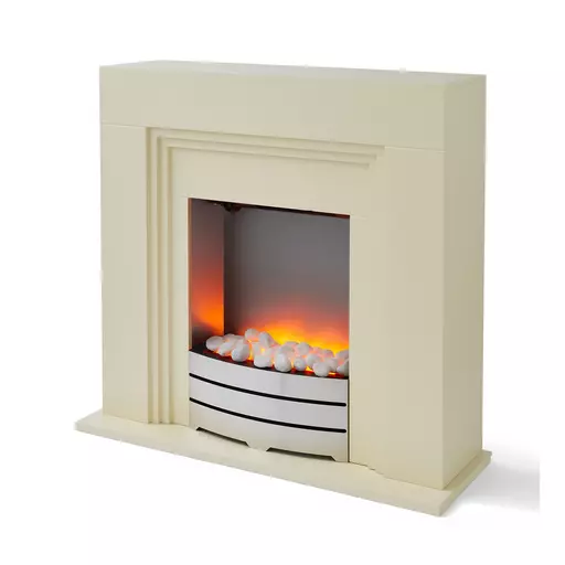York Fireplace Suite with Realistic LED Flame Effect 2KW