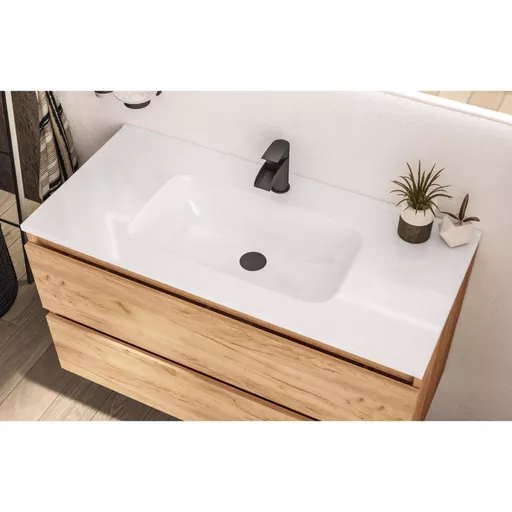 Universal 1000 Round Ceramic Basin White