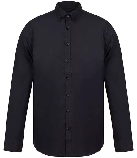 Henbury Modern Long Sleeve Slim Fit Oxford Shirt