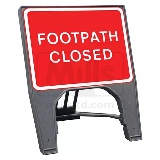 Footpath Closed Polypropylene Q Sign - 600x450mm