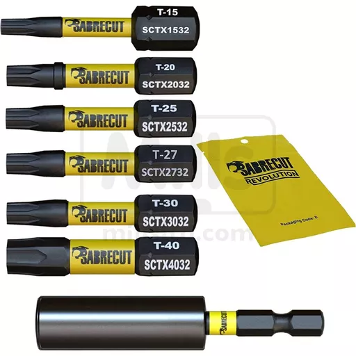 Magnetic Impact Torx Bit Set T15 - T40