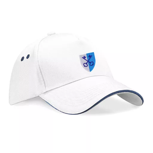 StClare'sOxford_Cap_WhiteNavy_Front.png