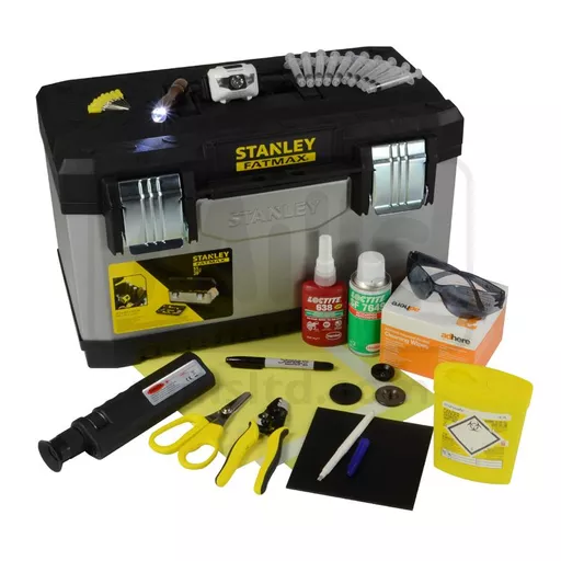 Mills Cold Cure Fibre Termination Kit in Stanley Ruggedised Toolbox