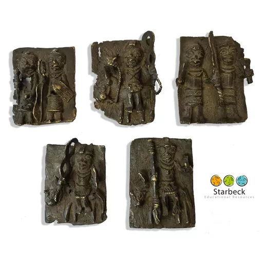 Set of 5 Resin Replica Benin Plaques