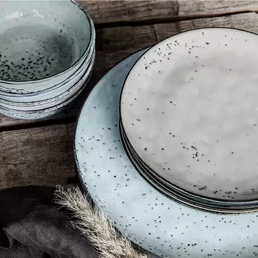 Cake plate, Rustic, Grey/Blue
