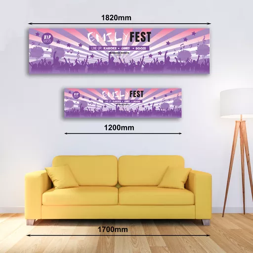 Personalised Banner - Festival Purple Coachella Style Banner
