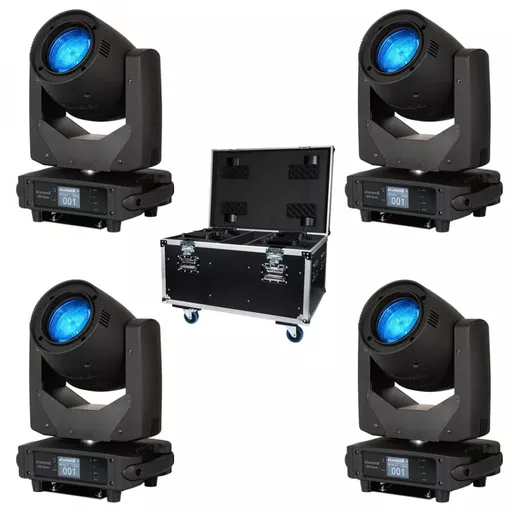elumen8 Kudos 2RE Beam x4 Moving Heads with Flight Case Bundle