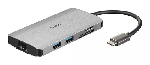 D-Link DUB-M810 notebook dock/port replicator Wired USB 3.2 Gen 1 (3.1 Gen 1) Type-C Silver