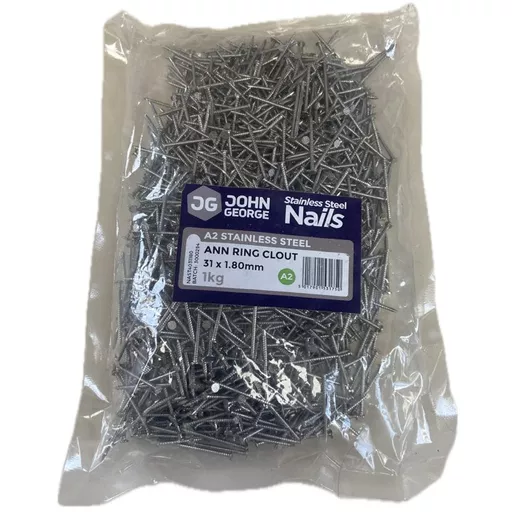 Stainless Steel Ring Shank Nails 31x1.80mm - 1kg