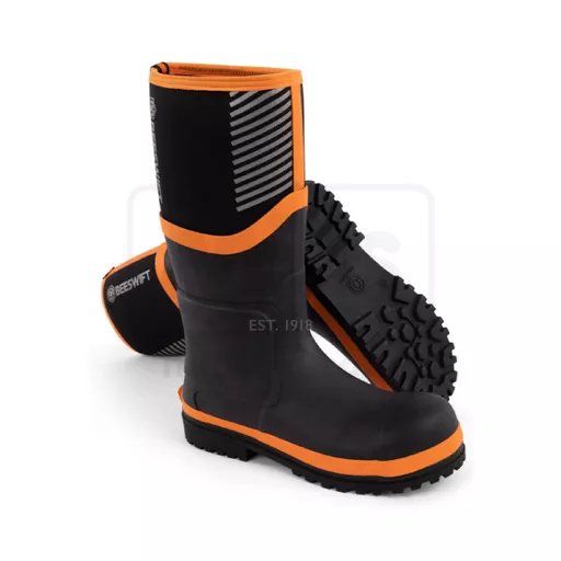 Neo Force Neoprene Safety Wellington Black/Orange