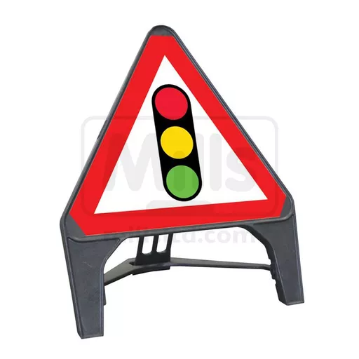 Traffic Signals Ahead Polypropylene Q Sign 750mm