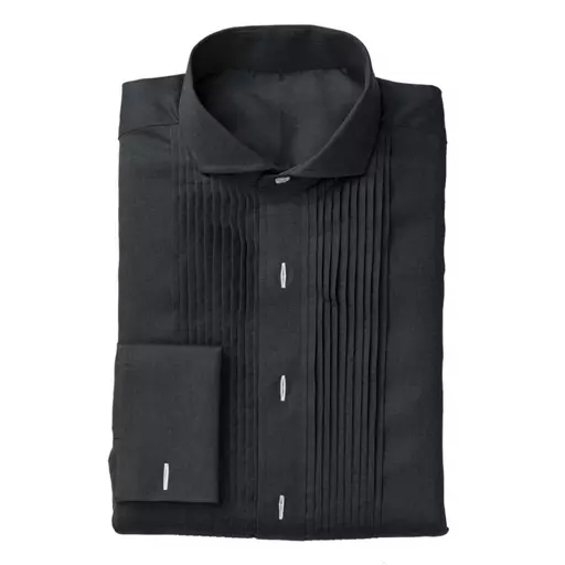 black dress shirt folded