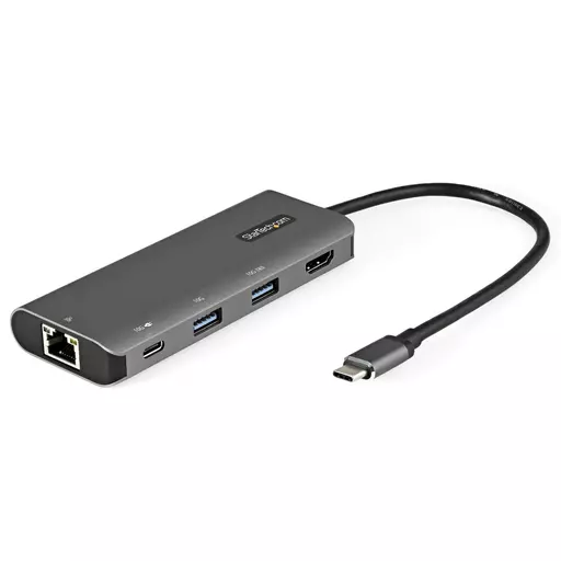 StarTech.com USB C Multiport Adapter - 10Gbps USB Type-C Mini Dock with 4K 30Hz HDMI - 100W Power Delivery Passthrough - 3-Port USB Hub, GbE - USB 3.1/3.2 Gen 2 Laptop Dock - 10" Cable