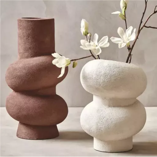 Bubble Vase, Mirella, Textured White