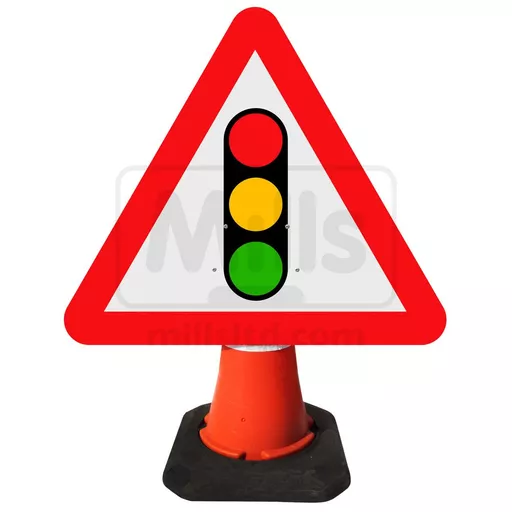 Mills Traffic Signals Ahead Cone Sign 750mm