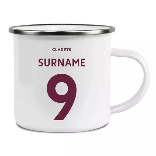 Burnley FC Back of Shirt Enamel Camping Mug