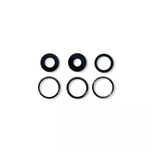 Rear Camera Glass Lens w/ Bracket (Graphite) (3-Piece Set) (CERTIFIED) - For iPhone 13 Pro / 13 Pro Max