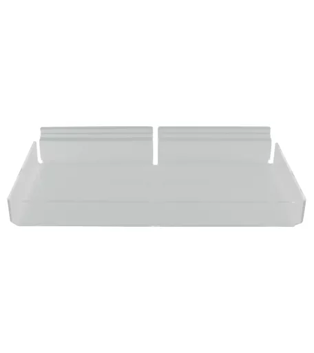 Clear Acrylic Slatwall Tray - 30cm x 15cm x 3cm