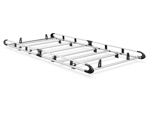 Ford Transit 2014-Onwards L3, H2 Twin Rear Doors - ULTI Rack+ (Aluminium) - 7 Bar Roof Rack