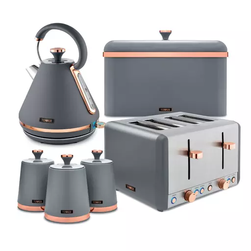 Cavaletto 4 Piece Kitchen Bundle with 4 Slice Toaster