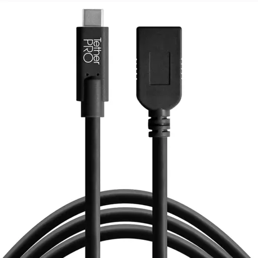 Tether Tools TetherPro USB-C to USB Female Adapter Cable Black or Orange