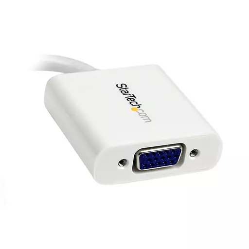 StarTech.com Mini DisplayPort to VGA Adapter - Active Mini DP to VGA Converter - 1080p Video - mDP or Thunderbolt 1/2 Mac/PC to VGA Monitor/Projector/Display - mDP 1.2 to VGA Dongle - White