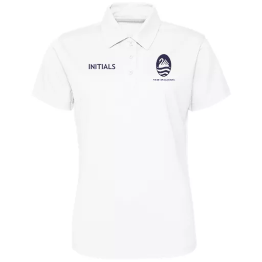TheCherwellSchool_LadiesJustCoolPoloShirt_White_Front.png