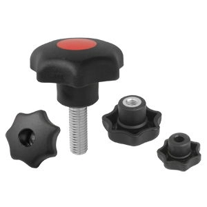 K0155 - Star Knobs In Plastic Parts In Steel Size M4-M16