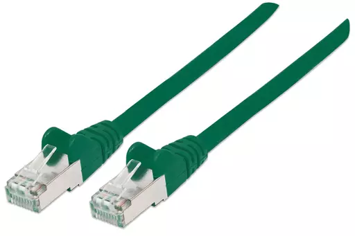 Intellinet Network Patch Cable, Cat6, 3m, Green, Copper, S/FTP, LSOH / LSZH, PVC, RJ45, Gold Plated Contacts, Snagless, Booted, Lifetime Warranty, Polybag